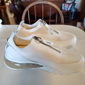 DKNY Women's Cream and White Sneakers